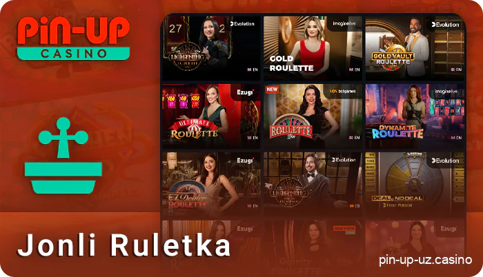 PIN Up uz saytida jonli Ruletka o'ynang